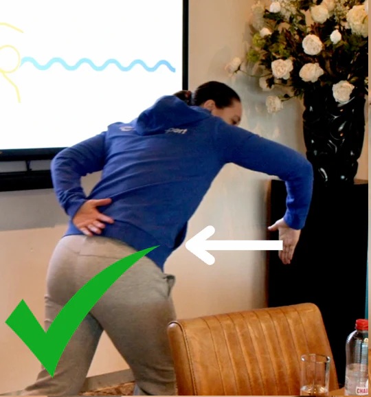 Swim catch perfect angle