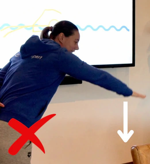 Swim catch wrong push lift