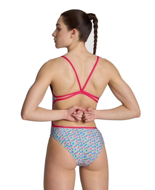 Arena W Swimsuit Starfish lace-back navy/turquoise F40