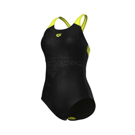 Arena W Swimsuit monogram controlpro low LB black soft-green F44