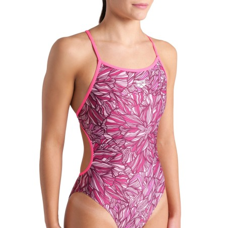 Arena W Swimsuit pink Dahlia lace-back