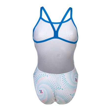Arena W Swimsuit Fireflow challenge-back blue-river/white F36