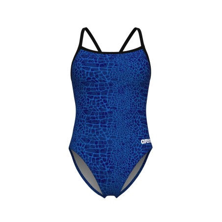 Arena W swimsuit Snakeskin challenge black/ team royal F34
