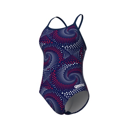 Arena W Swimsuit Fireflow lightdrop back navy-team redwhiteblue F42