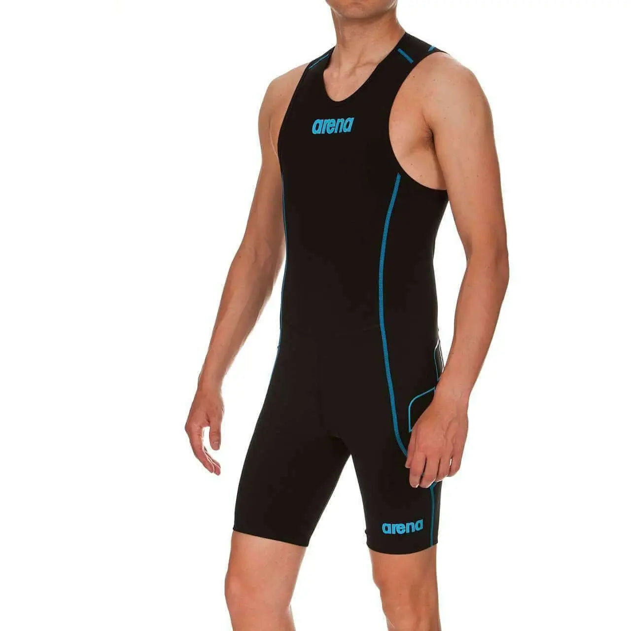 Arena M Trisuit Rear Zip St black/turquoise S