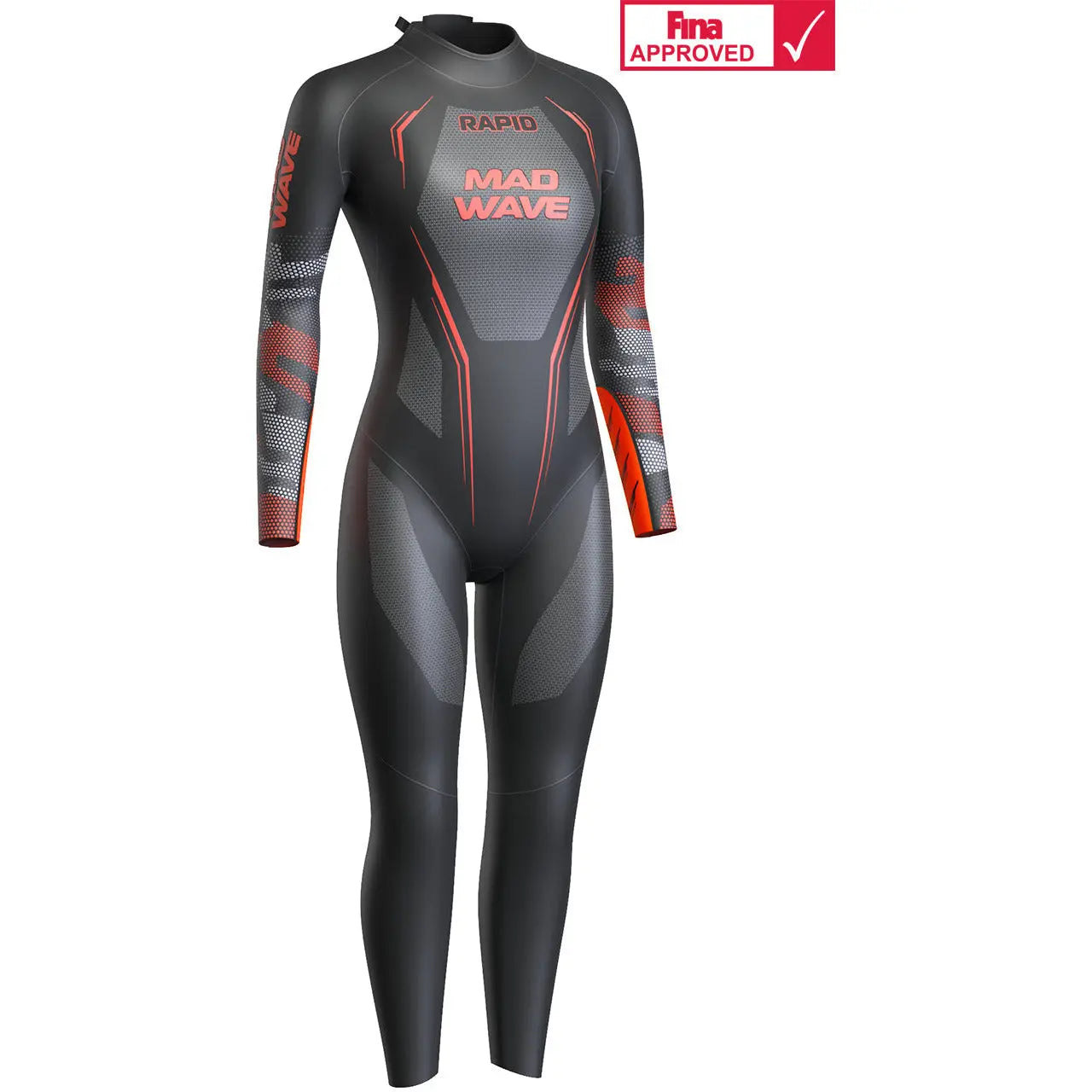 Mad Wave W Wetsuit Rapid Zwart/Rood L