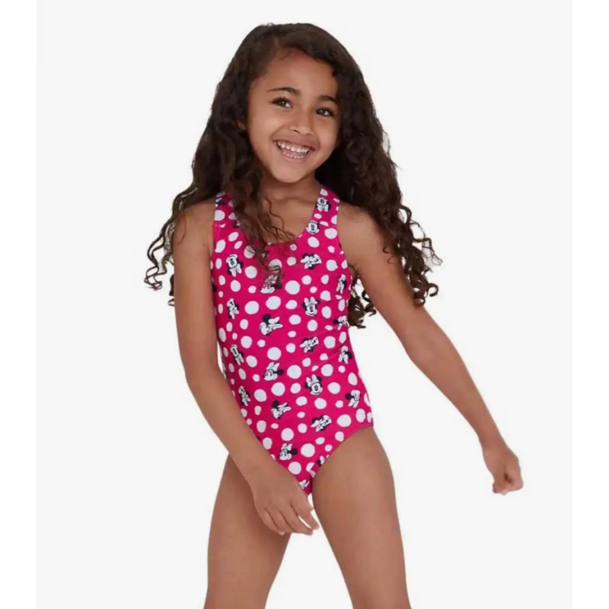 Speedo G Swimsuit Minnie Mouse Allover Zwart/Roze 92