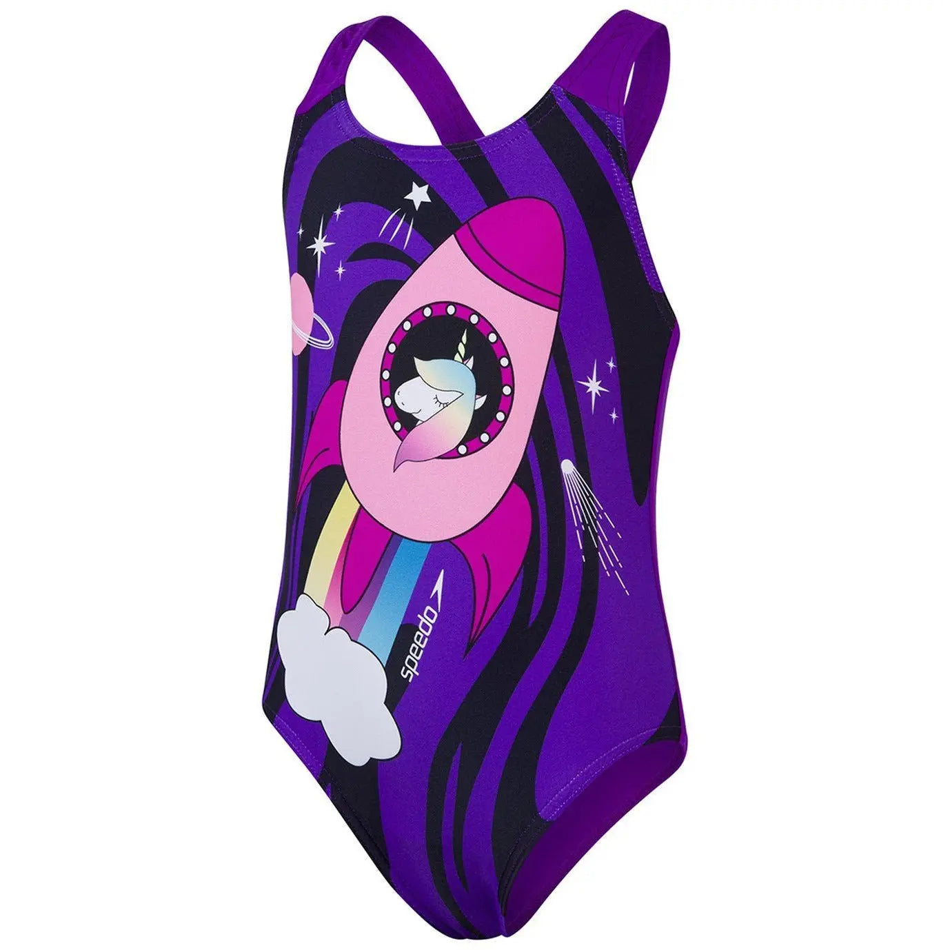 Speedo G Swimsuit Digital Placement Paars/Zwart/Multi 98