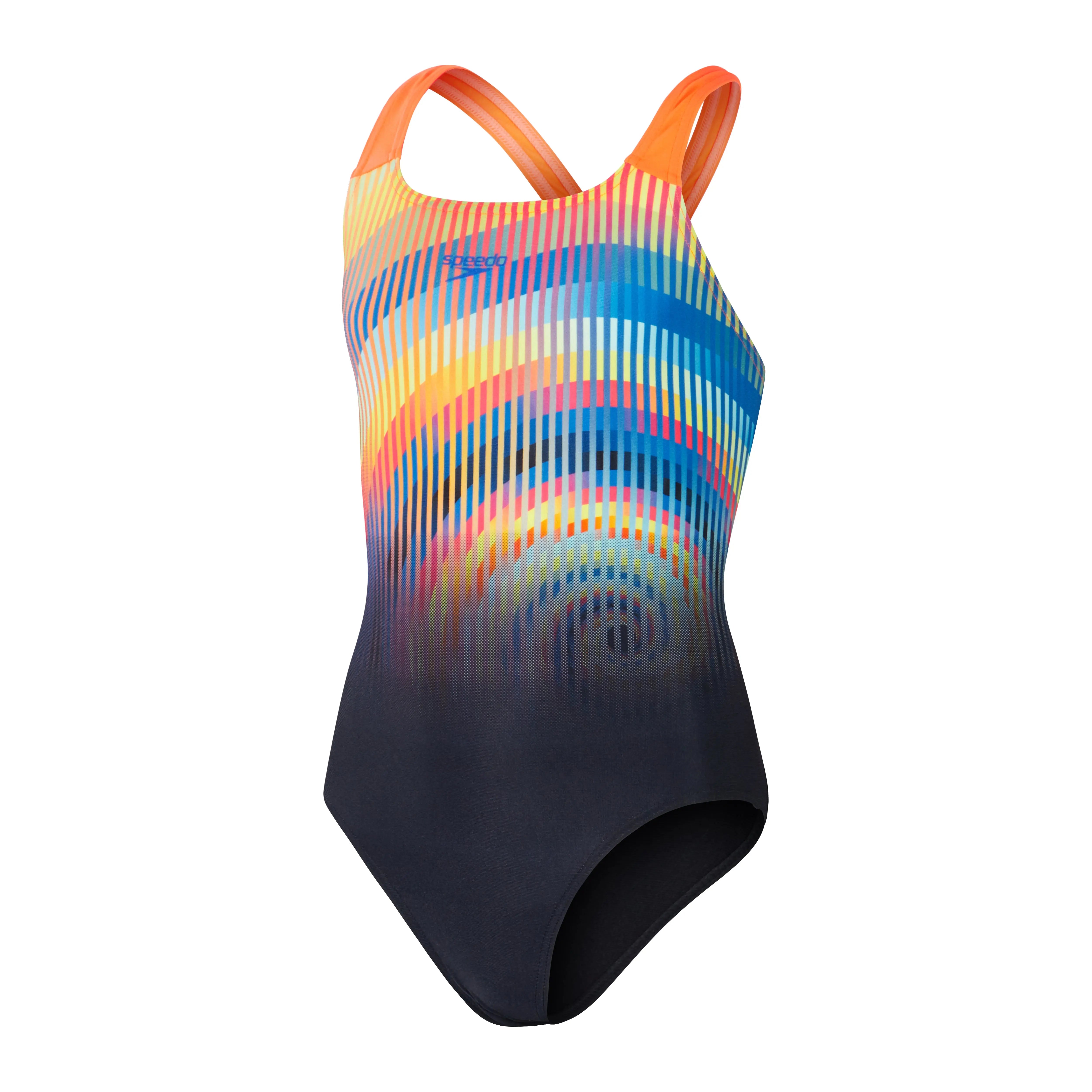 Speedo G Swimsuit Eco+ Digital Placement Powerback Black/Red 152