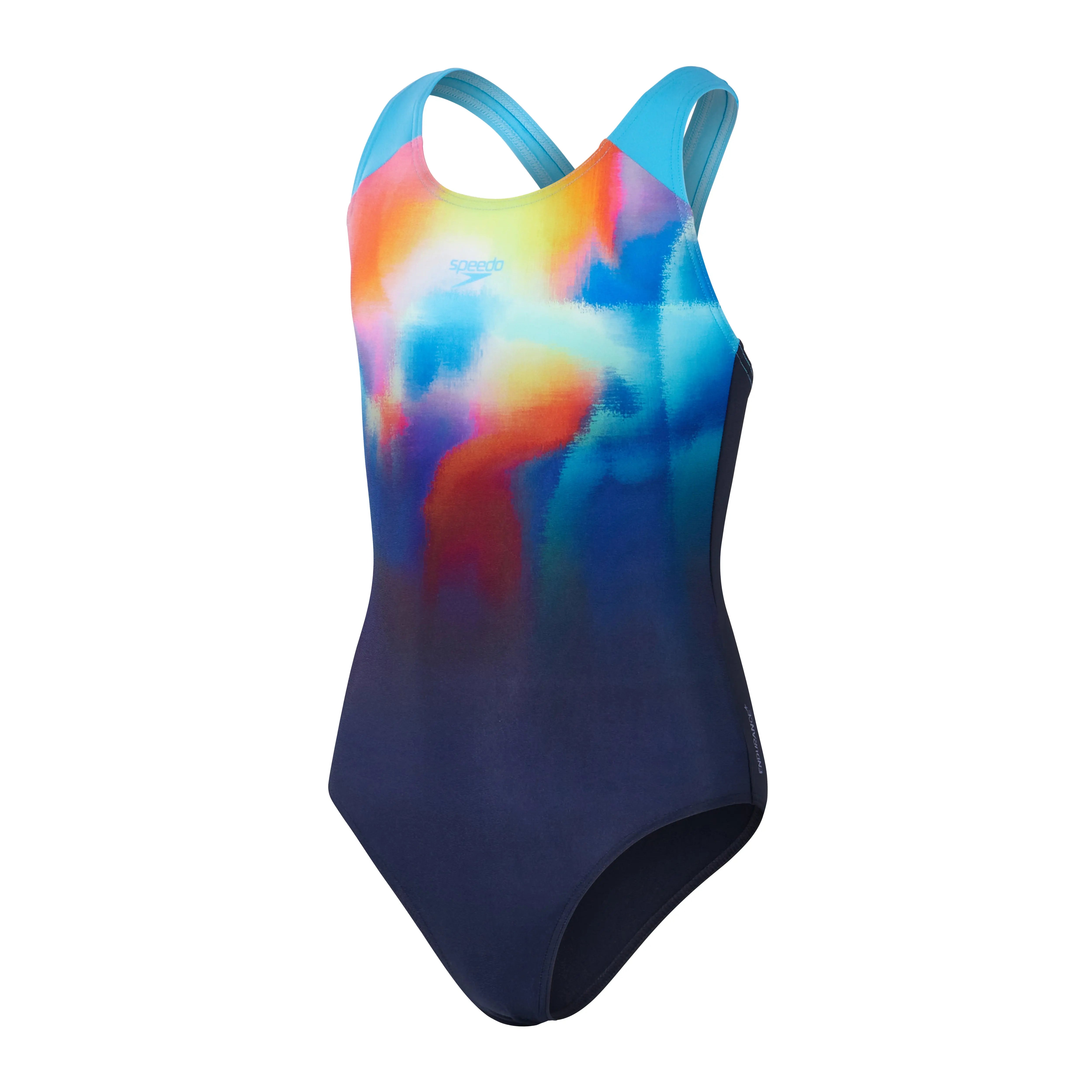 Speedo G Swimsuit Eco+ Digital Placement Splashback Navy/Blue 128