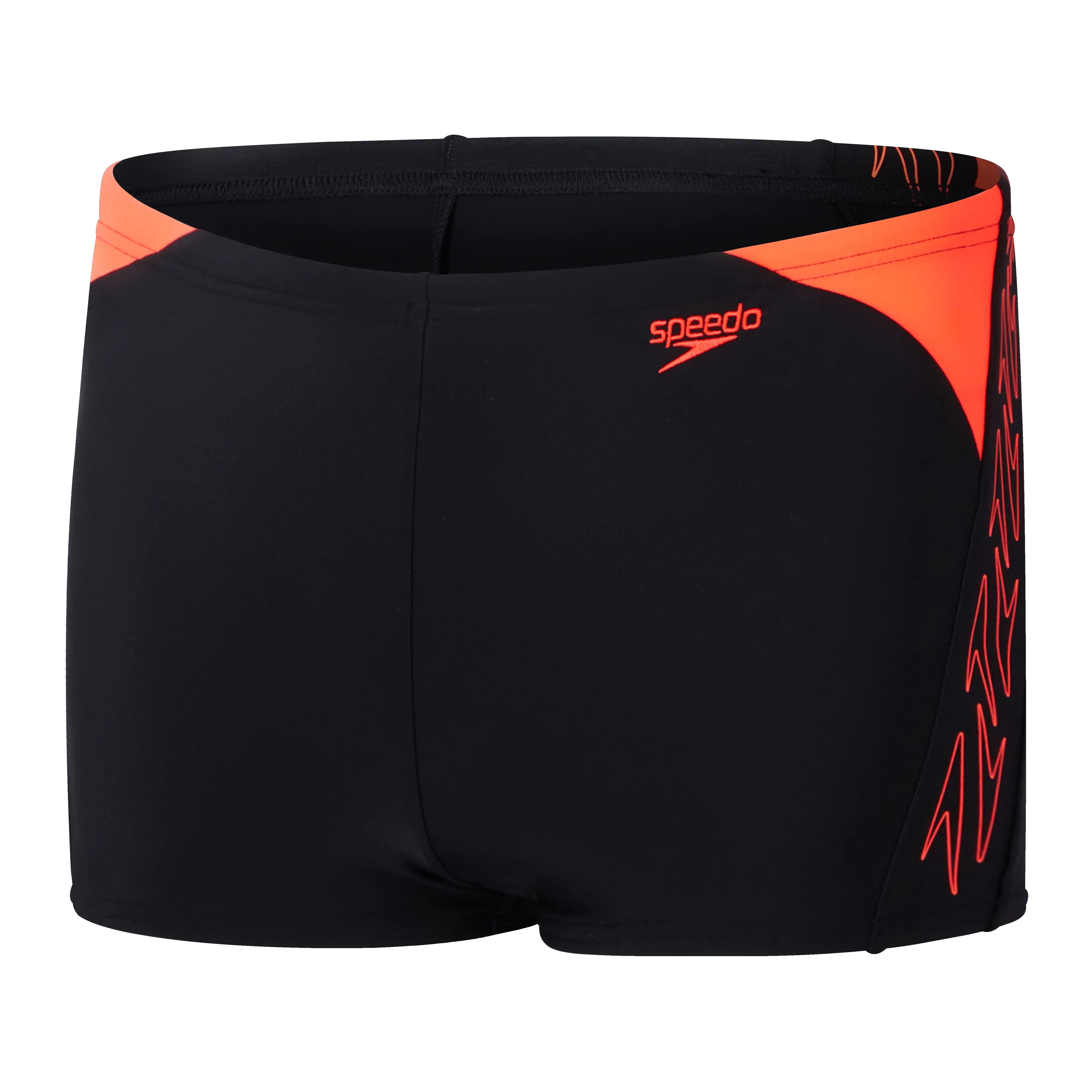 Speedo B Aquashort Eco Hyperboom Logo Splice Black/Red 164