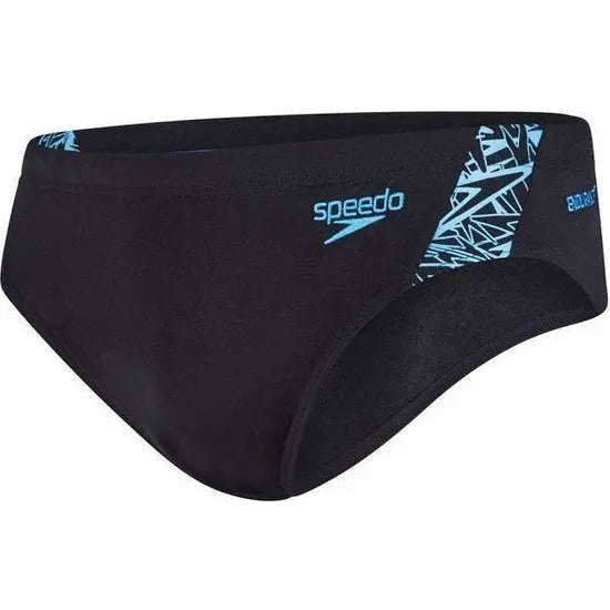 Speedo Swim-Brief Endurance Boom Splice 7cm Zwart Blauw 30