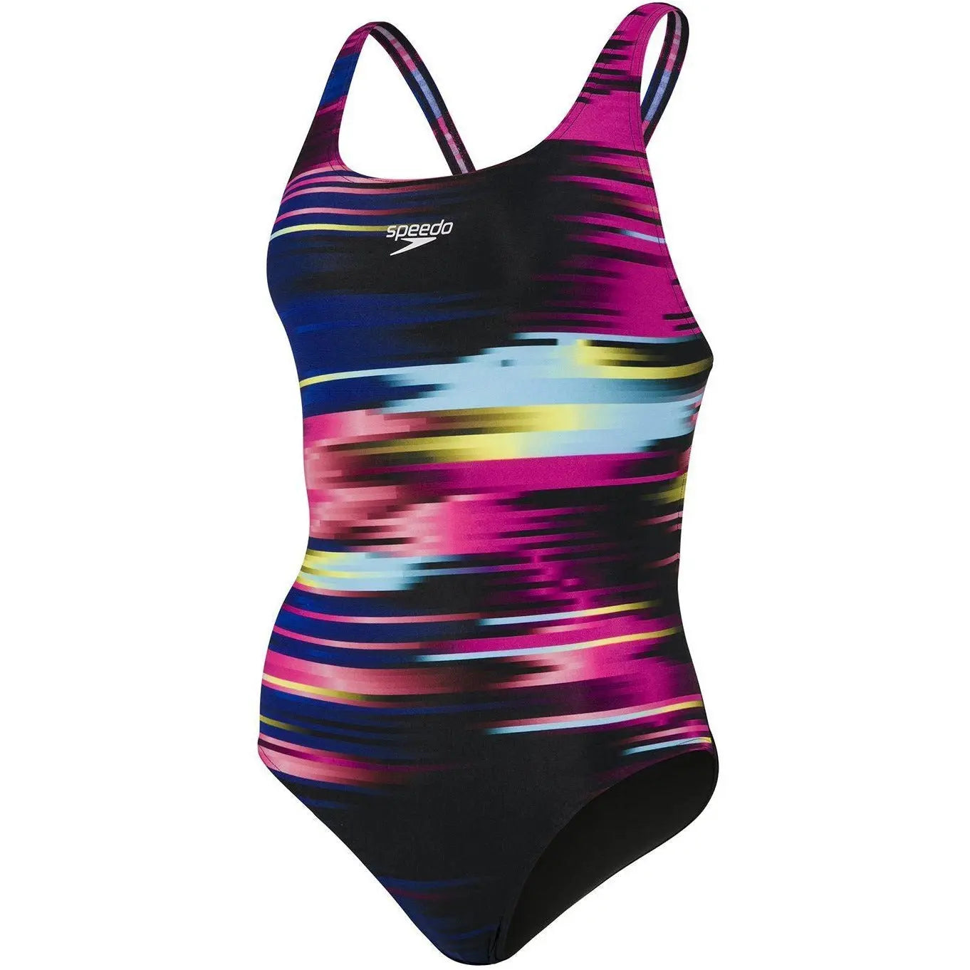 Speedo W Swimsuit Endurance Placement Digital Powerback Zwart/Multi 34