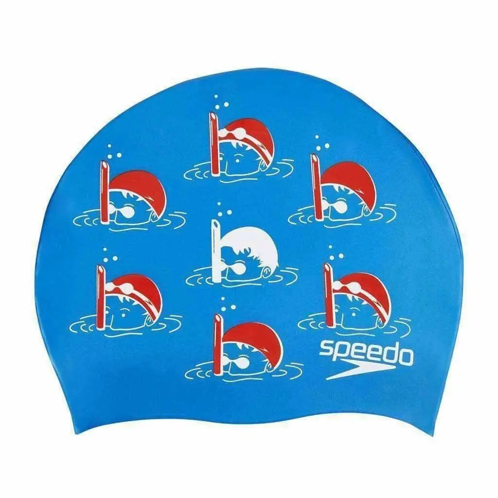 Speedo Jr badmuts Slogan Blauw