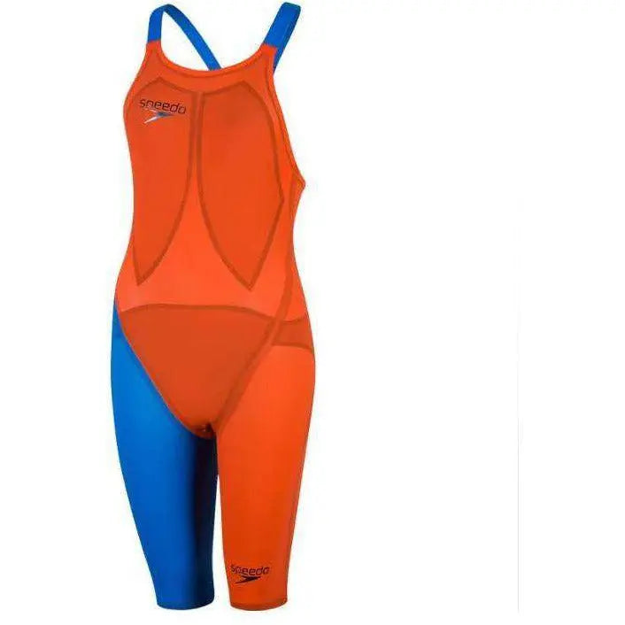 Speedo W Swimsuit Fastskin LZR Racer Elite 2 Open-Back Kneeskin Blauw/Oranje UK 24