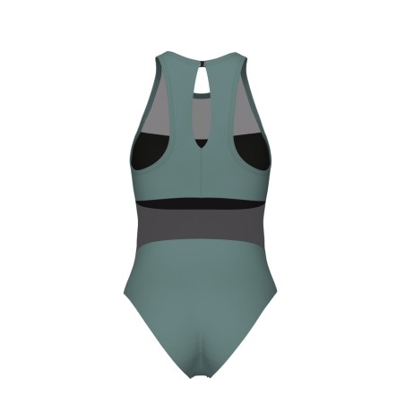 Arena W Swimsuit mesh panels vent-back Sage F40
