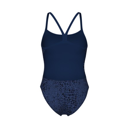 Arena W swimsuit Snakeskin challenge back navy-team navy F38