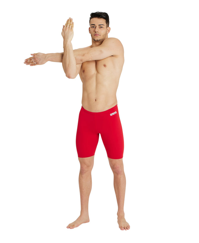 M Team Swim Jammer Solid red-white