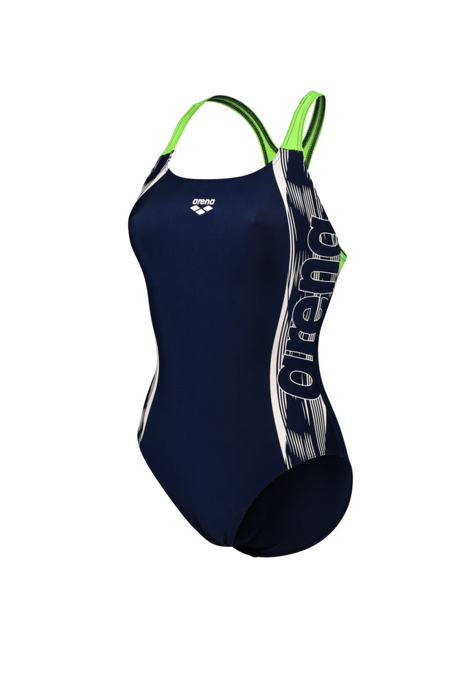 W Swim Pro Back Graphic navy-softgreen