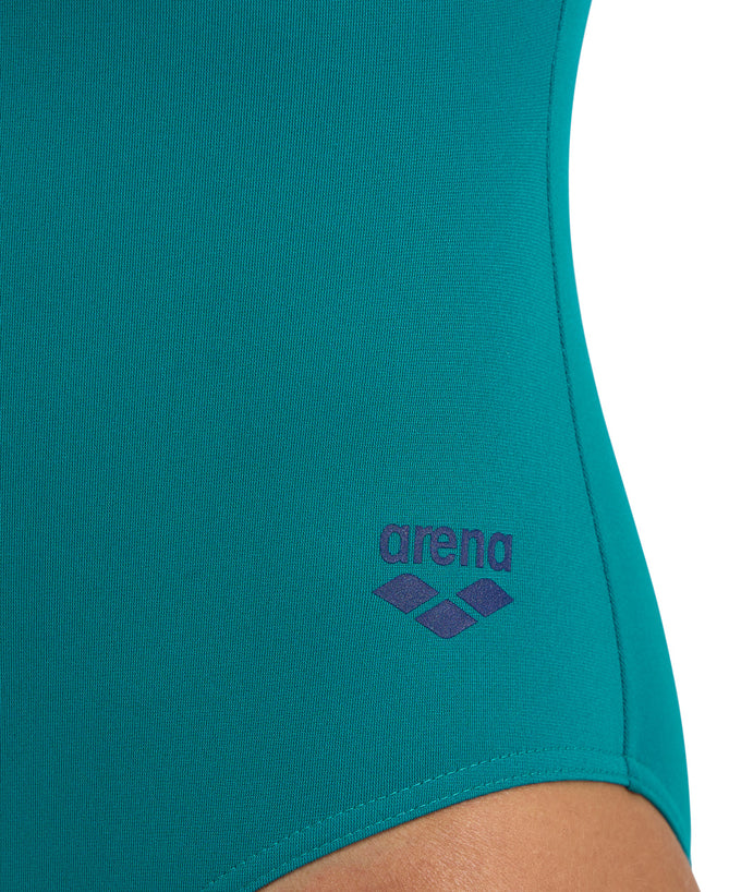 W Kikko Pro Swimsuit V Back Graphic greenlake-navy