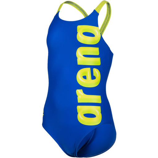G Swimsuit V Back Graphic - neonblue-softgreen