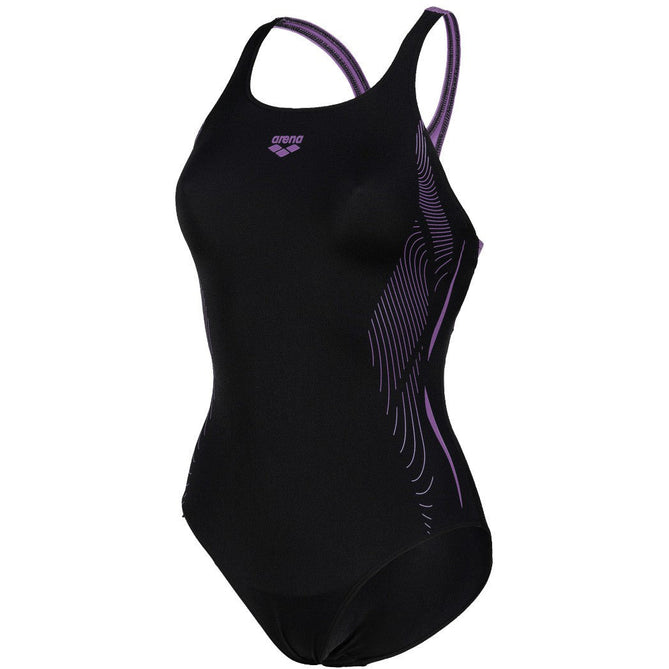 W Swimsuit Swim Pro Back Graphic black-lavanda
