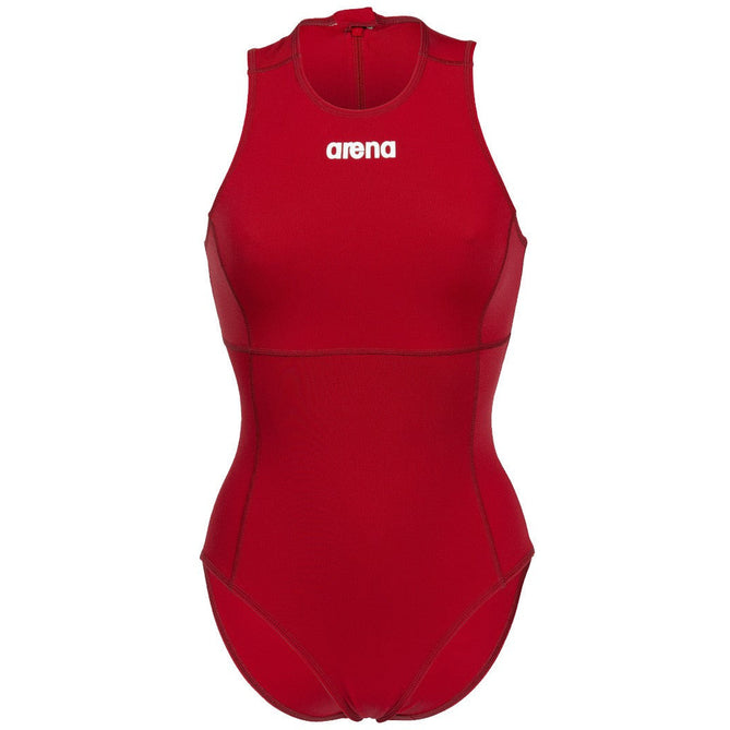 W Team Swimsuit Waterpolo Solid red-white