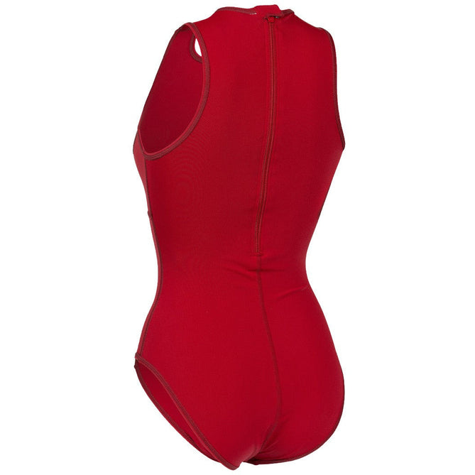 W Team Swimsuit Waterpolo Solid red-white