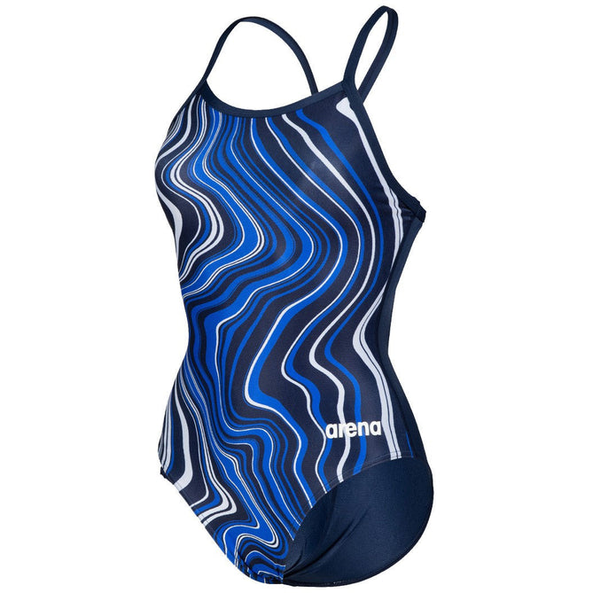 W Swimsuit Lightdrop Back marbled-navy-navymulti