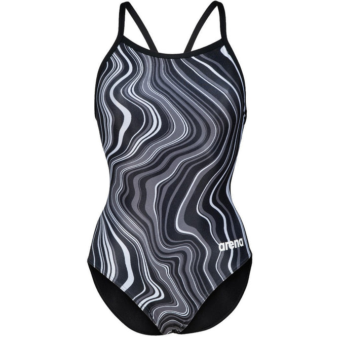 W Swimsuit Lightdrop Back marbled-black-blackmulti