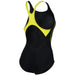 W Swimsuit Swim Pro Back Graphic black-softgreen